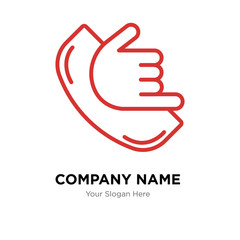 call me company logo design template, colorful vector icon for your business, brand sign and symbol