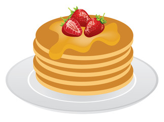 Vector Pancakes Isolated