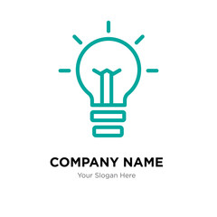 Light bulb company logo design template, colorful vector icon for your business, brand sign and symbol