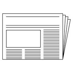 newspaper notice information communication business vector illustration thin line