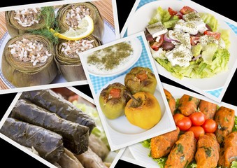 Turkish foods collage