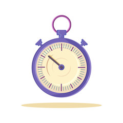 Cute Template of Lilac Watch Vector Illustration