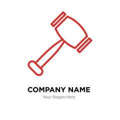 rubber hammer company logo design template, colorful vector icon for your business, brand sign and symbol