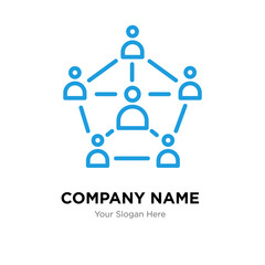 sociology company logo design template, colorful vector icon for your business, brand sign and symbol