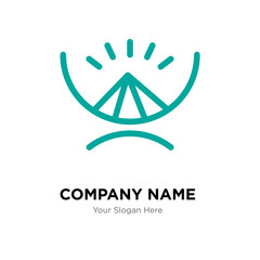 Gods omnipressence company logo design template, colorful vector icon for your business, brand sign and symbol