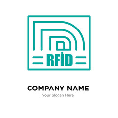 rfid company logo design template, colorful vector icon for your business, brand sign and symbol