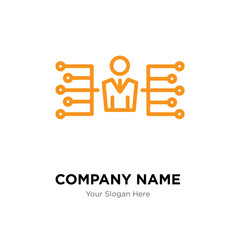 delegate company logo design template, colorful vector icon for your business, brand sign and symbol