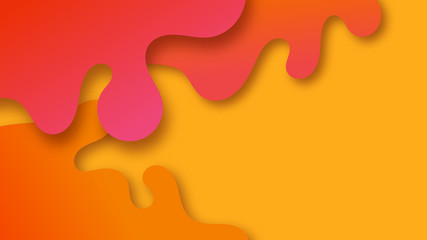 Modern 3D colorful geometric abstract background, orange gradinet wallpaper