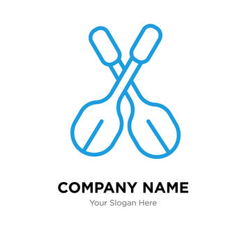 Paddles company logo design template, colorful vector icon for your business, brand sign and symbol