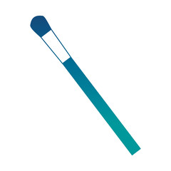 brush eye cosmetic makeup accessory vector illustration neon color