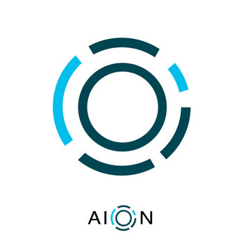 Aion Cryptocurrency Coin Sign Isolated