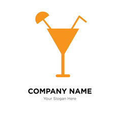 Cocktail company logo design template, colorful vector icon for your business, brand sign and symbol