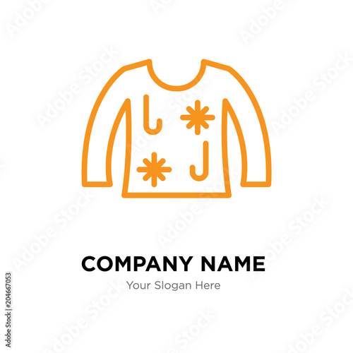 Ugly Christmas Sweater Company Logo Design Template Colorful Vector Ugly Christmas Sweater Company Logo Design Template Colorful Vector Icon For Your Business Brand
