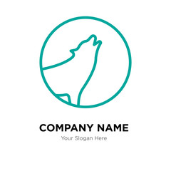 howling wolf company logo design template, colorful vector icon for your business, brand sign and symbol