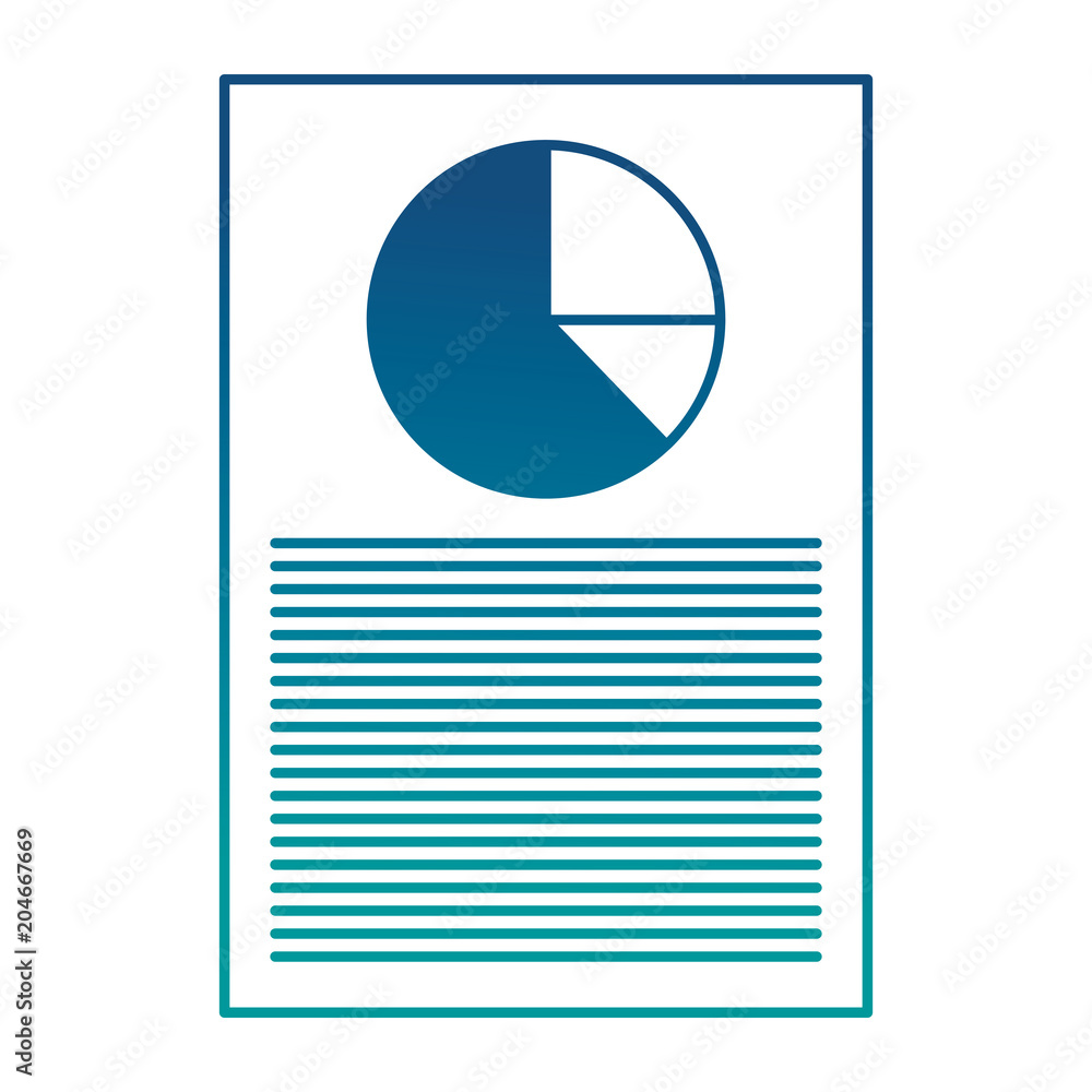 Poster document paper statistic chart information vector illustration neon color