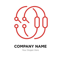 Carabiner company logo design template, colorful vector icon for your business, brand sign and symbol