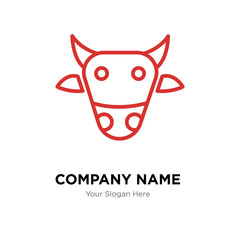 Sac cow company logo design template, colorful vector icon for your business, brand sign and symbol