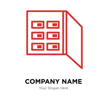 Fuse box company logo design template, colorful vector icon for your business, brand sign and symbol