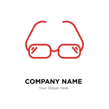 Glasses company logo design template, colorful vector icon for your business, brand sign and symbol