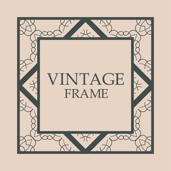 Retro ornamental frame