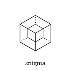 Enigma Cryptocurrency Coin Sign Isolated