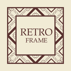 Fototapeta na wymiar Retro ornamental frame