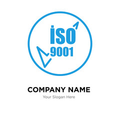 iso 9001 company logo design template, colorful vector icon for your business, brand sign and symbol