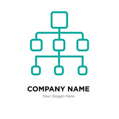 org chart company logo design template, colorful vector icon for your business, brand sign and symbol