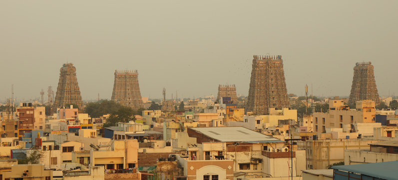 Meenakshi Amman Temple in Madurai, India.