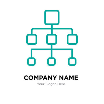 org chart company logo design template, colorful vector icon for your business, brand sign and symbol