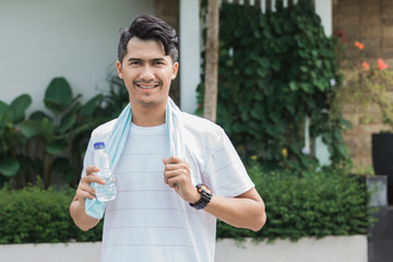 handsome sporty asian male portrait