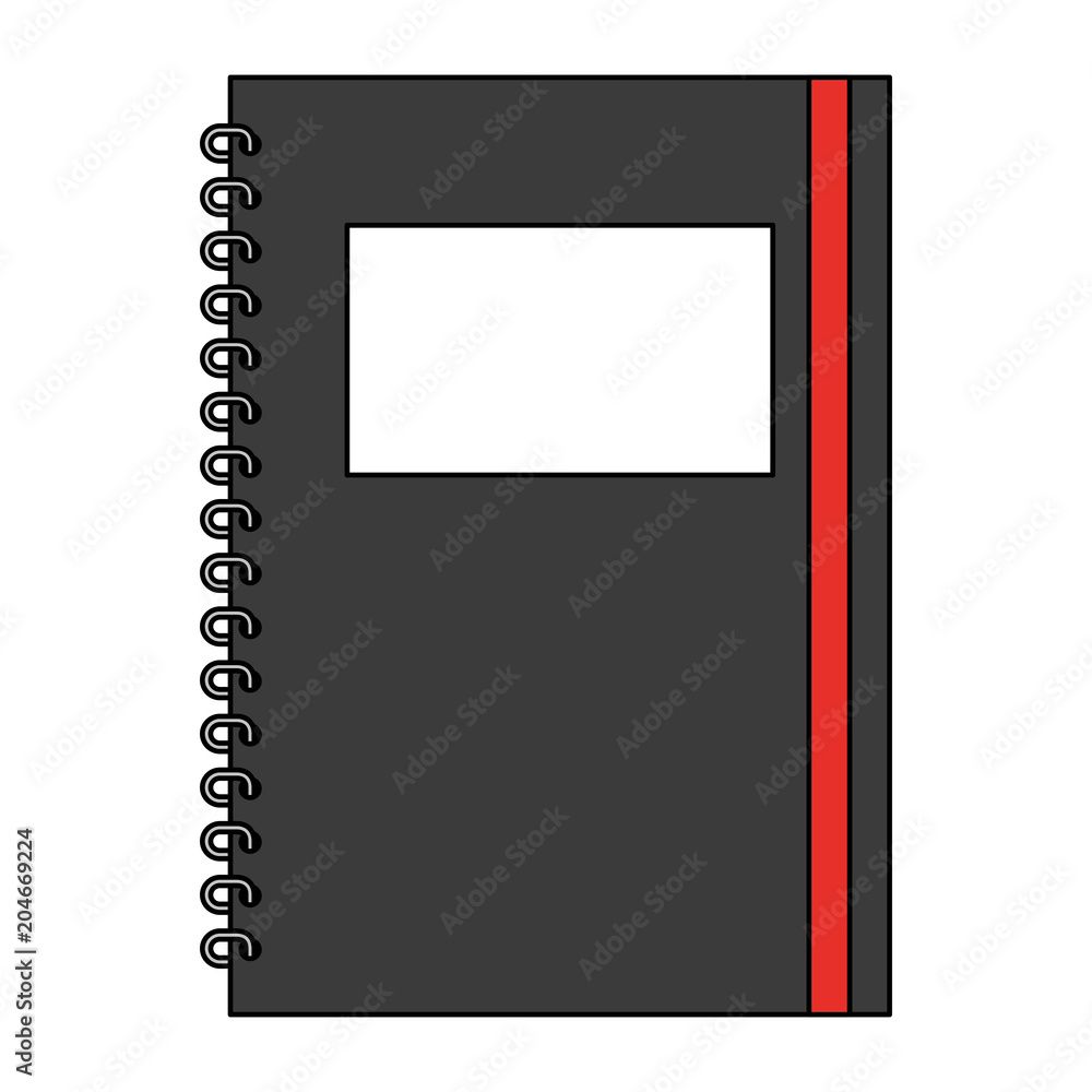 Poster study notebook closed isolated icon vector illustration design