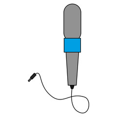 press microphone isolated icon vector illustration design