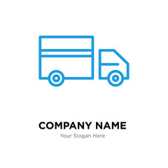 Truck company logo design template, colorful vector icon for your business, brand sign and symbol