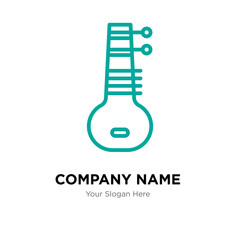 Sitar company logo design template, colorful vector icon for your business, brand sign and symbol