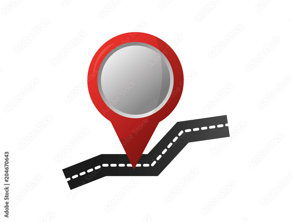 Poster gps navigation street pointer map image vector illustration