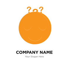 Dubious company logo design template, colorful vector icon for your business, brand sign and symbol