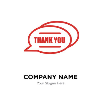 thank you company logo design template, colorful vector icon for your business, brand sign and symbol
