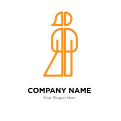 Obraz premium gender neutral person company logo design template, colorful vector icon for your business, brand sign and symbol