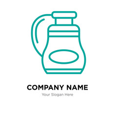 Flask company logo design template, colorful vector icon for your business, brand sign and symbol
