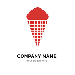 Ice cream company logo design template, colorful vector icon for your business, brand sign and symbol