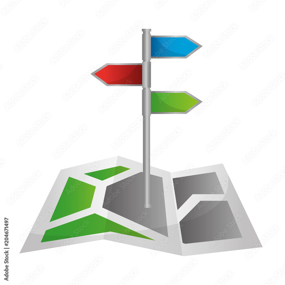 Poster gps navigation map with pin location vector illustration