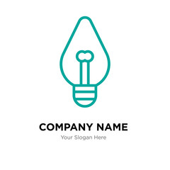 Light bulb company logo design template, colorful vector icon for your business, brand sign and symbol