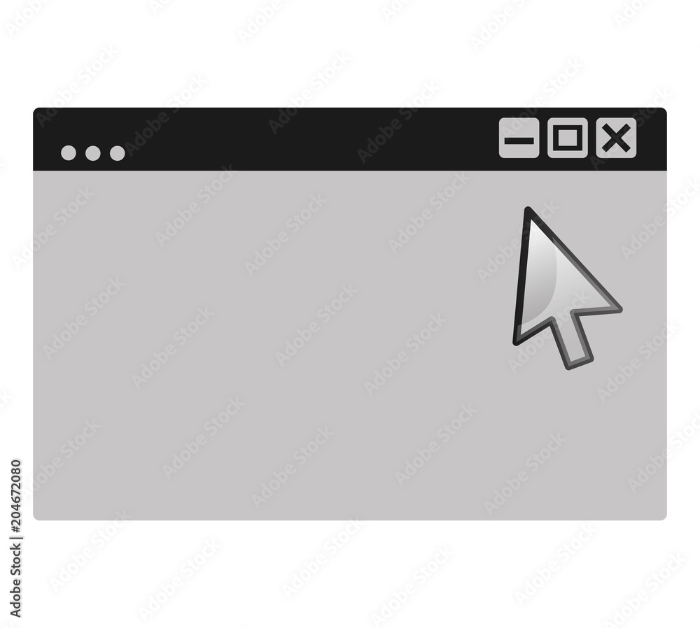 Poster web site page internet cursor arrow vector illustration