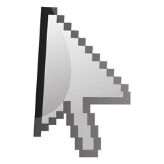 Obraz premium pixel cursor arrow internet icon vector illustration 