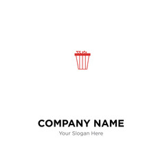 Trash bin company logo design template, colorful vector icon for your business, brand sign and symbol