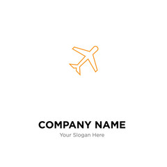 Obraz premium Airplane company logo design template, colorful vector icon for your business, brand sign and symbol