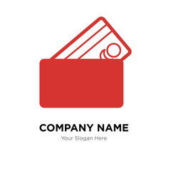 Shopping card line outline style company logo design template, colorful vector icon for your business, brand sign and symbol