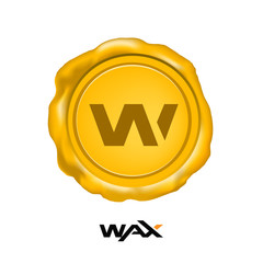 Wax Cryptocurrency Coin Sign Isolated