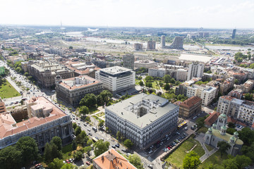 BELGRADE, SERBIA - JUNE, 2018: Panoramic view of the Belgrade, capital of the Serbia